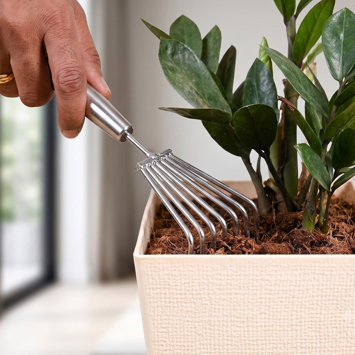 Stainless Steel Garden Rake the Durable & Rust-Resistant Tool for Easy Gardening thumbnail 3