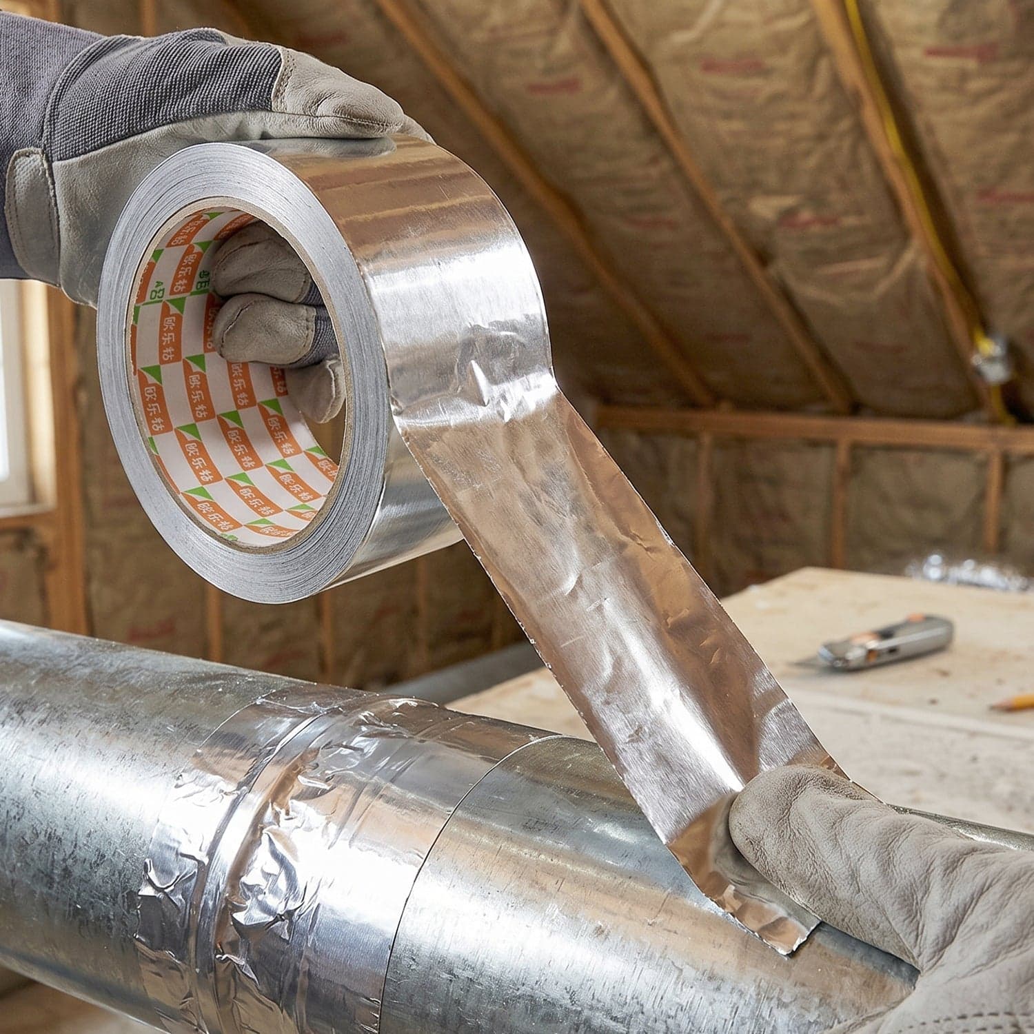Heat-Resistant Aluminium Foil Tape the Waterproof Pipe Sealant for HVAC thumbnail 8