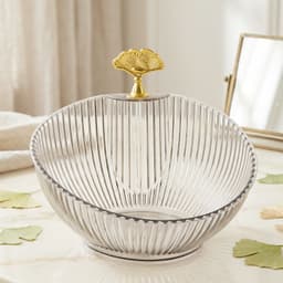 Decorative Plastic Fruit Bowl the Elegant Gold Accent for Dining