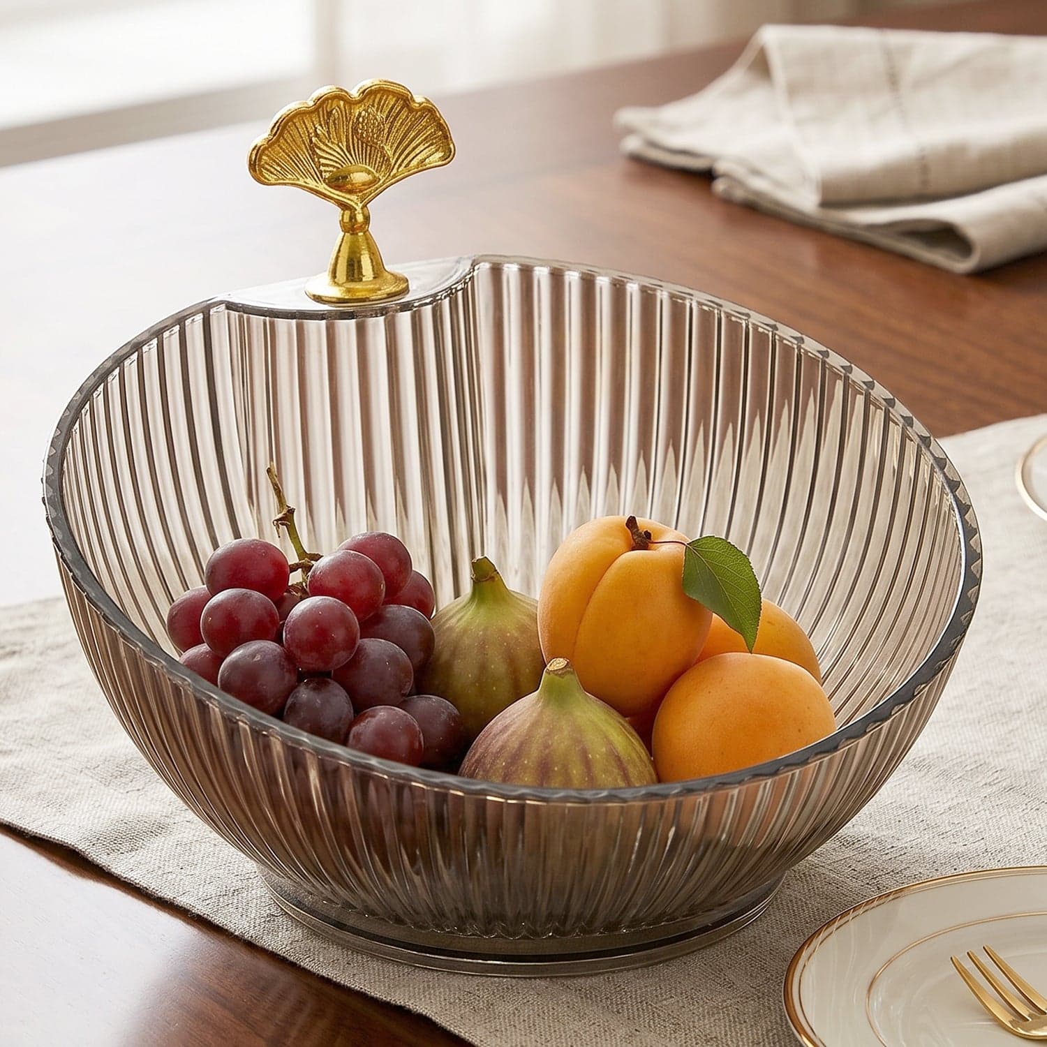 Decorative Plastic Fruit Bowl the Elegant Gold Accent for Dining thumbnail 7