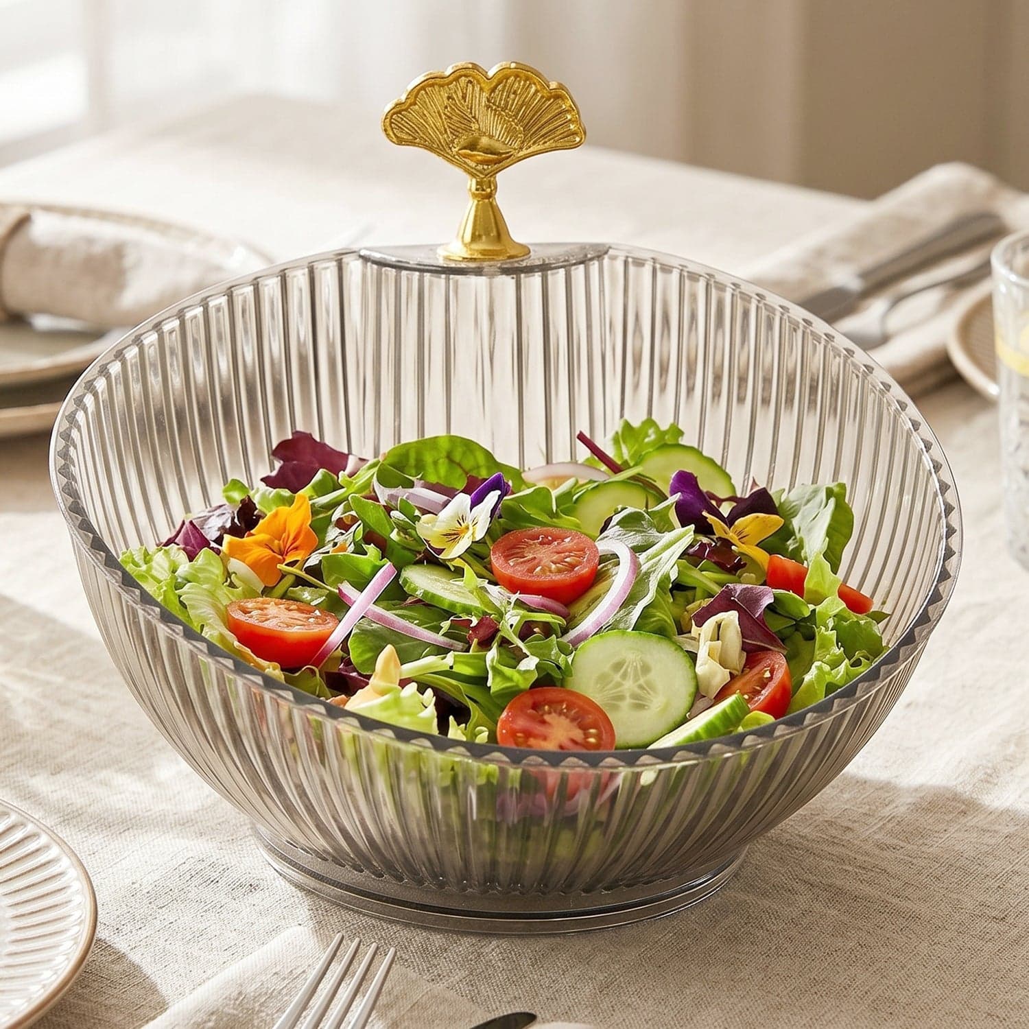 Decorative Plastic Fruit Bowl the Elegant Gold Accent for Dining thumbnail 8