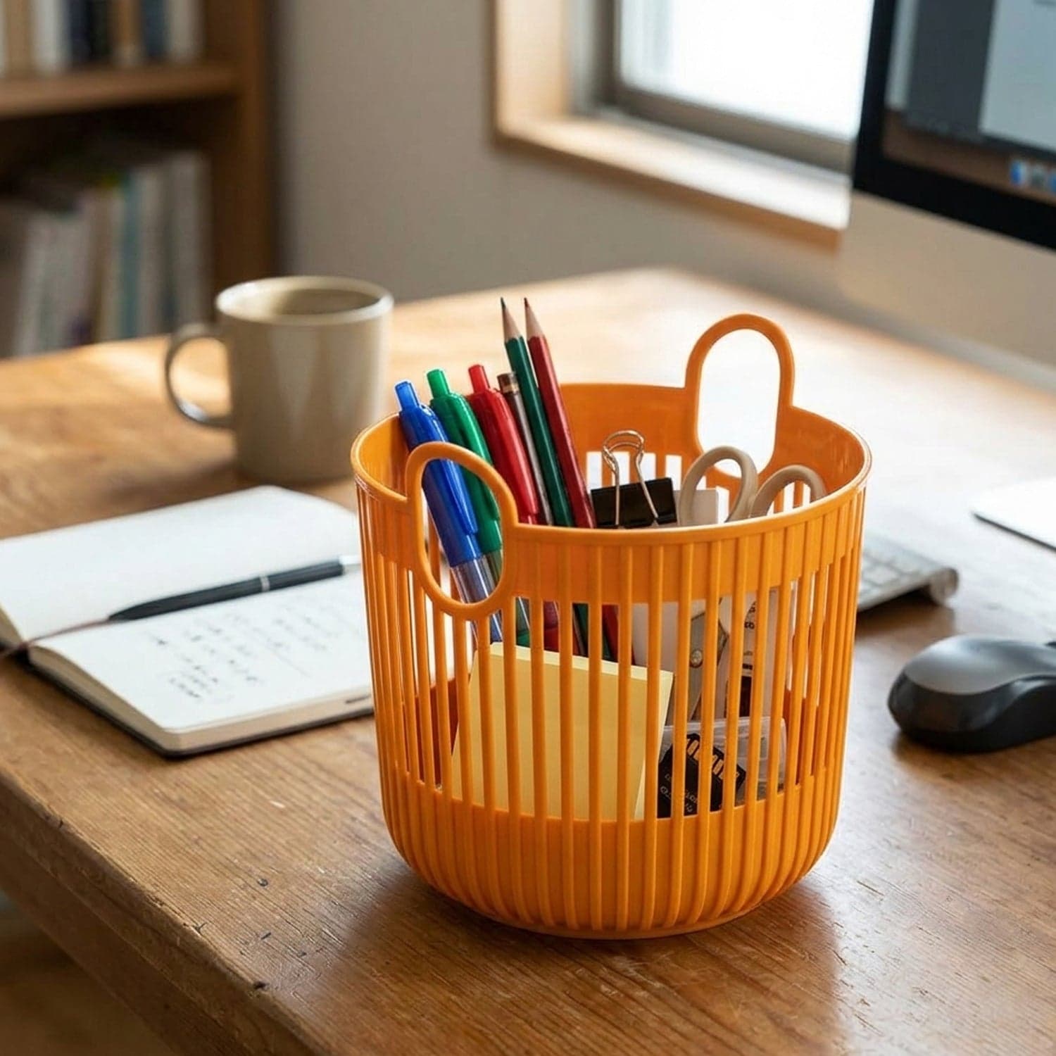 Plastic Round Storage Basket the Durable and Portable Organizer thumbnail 4