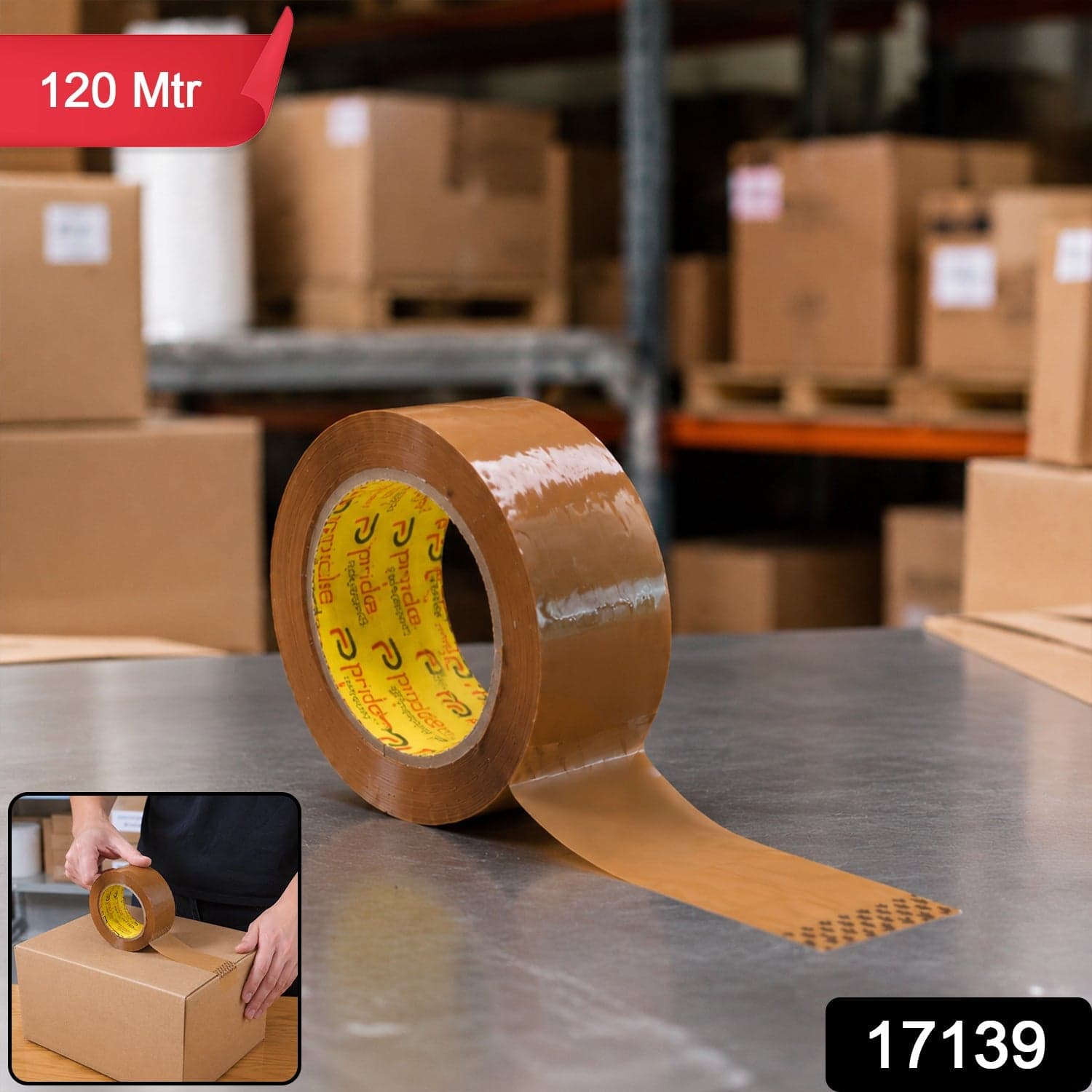 Brown Cello Tape the Strong Adhesive Packing for Secure Shipping thumbnail 2