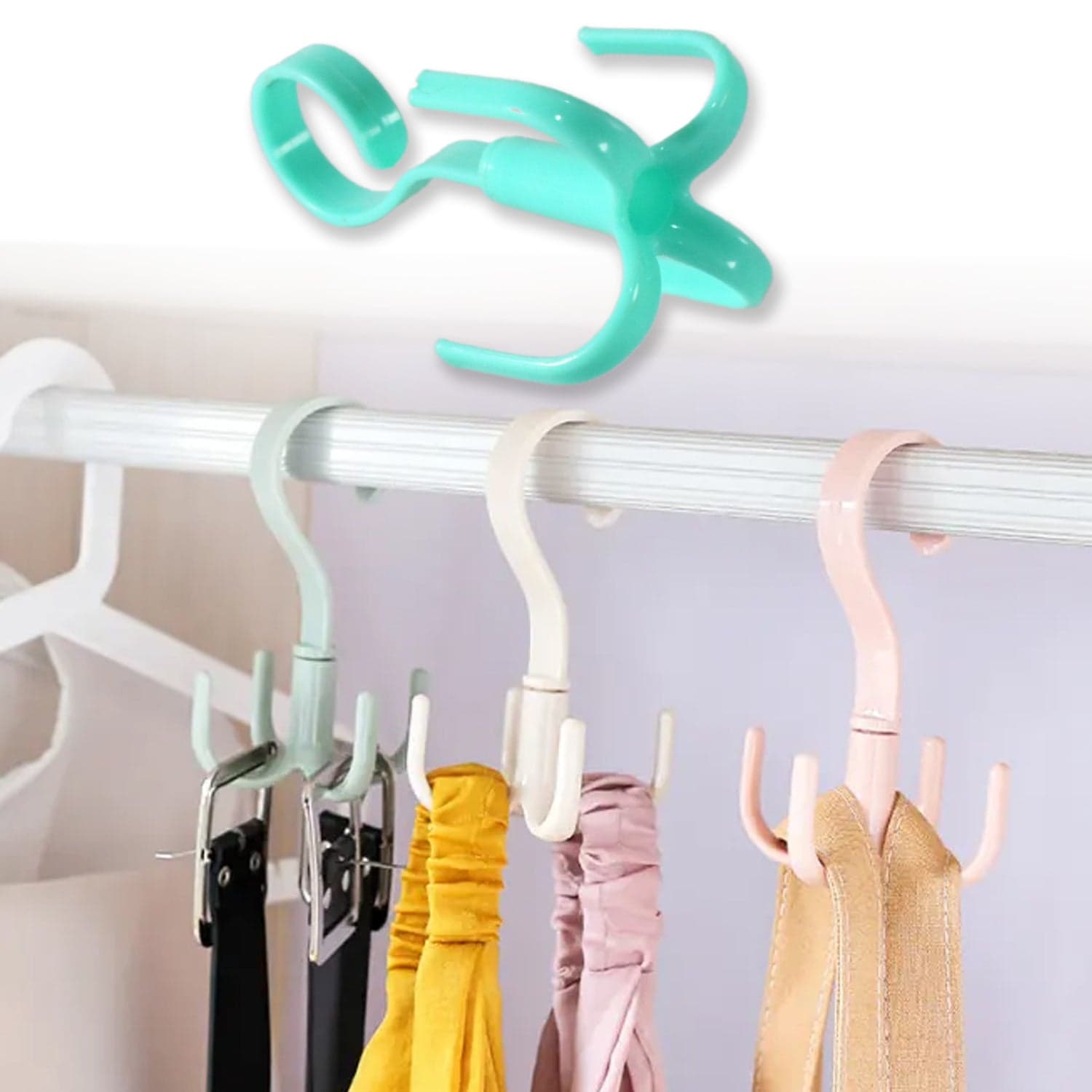 4-Claw Multi-Function 360 Degree Rotatable Purse Rack Handbag Hanger Hook thumbnail 8