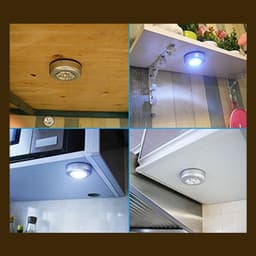 4 Led Battery-Powered Wireless Night Light Stick Tap Touch Lamp Stick-On Push Light For Closets