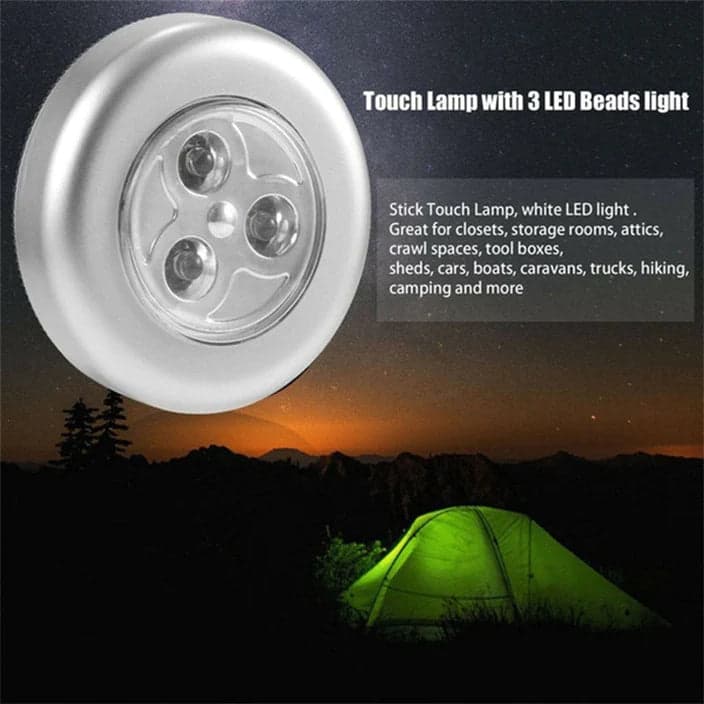 3 LED CORDLESS STICK TAP WARDROBE TOUCH LIGHT LAMP (1 Pc) thumbnail 5