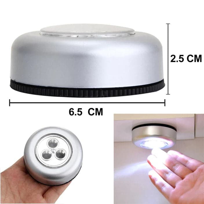 3 LED CORDLESS STICK TAP WARDROBE TOUCH LIGHT LAMP (1 Pc) thumbnail 7