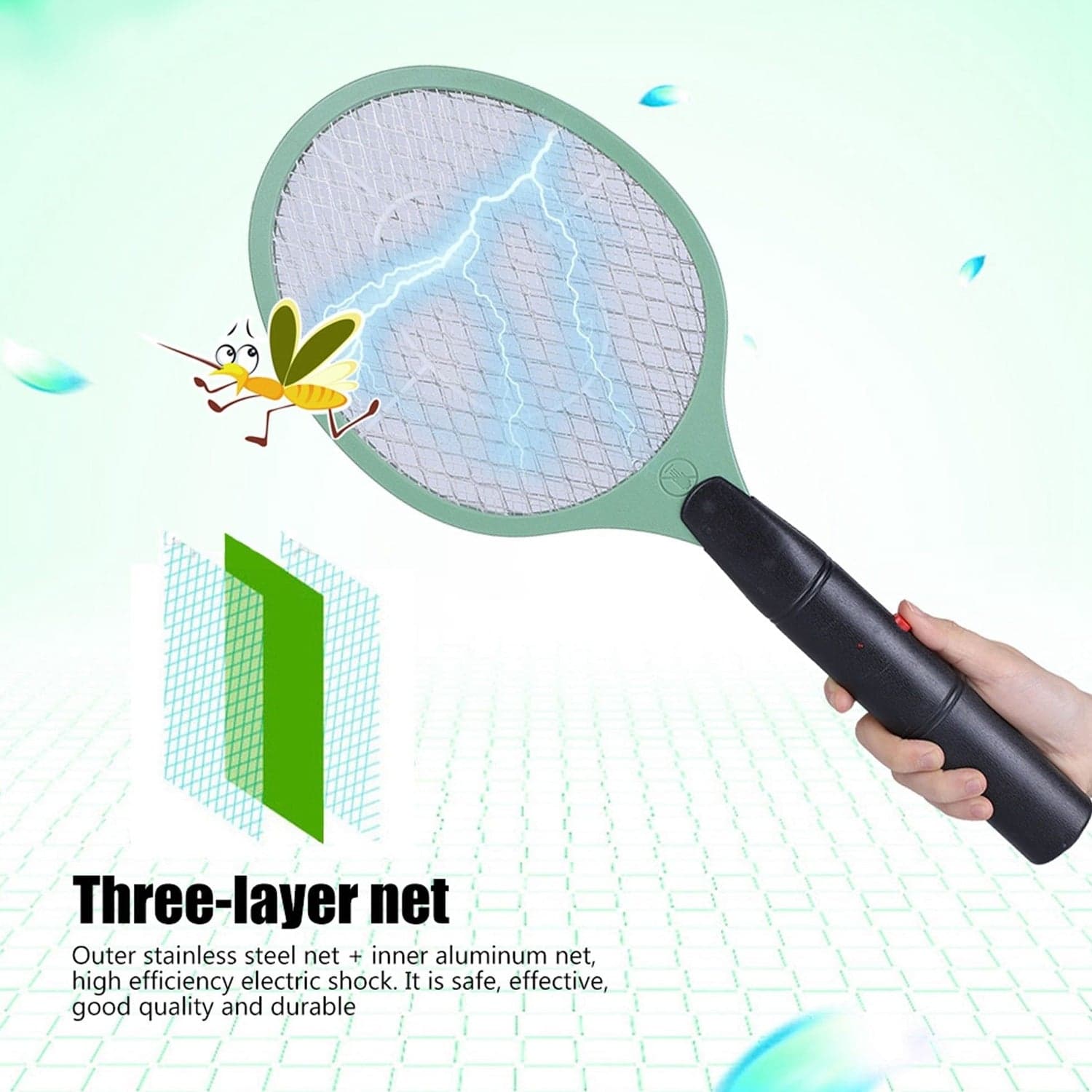 Rechargeable Mosquito Killer Racket Of Handheld Electric Fly Swatter With Cable (Quality Assured thumbnail 5