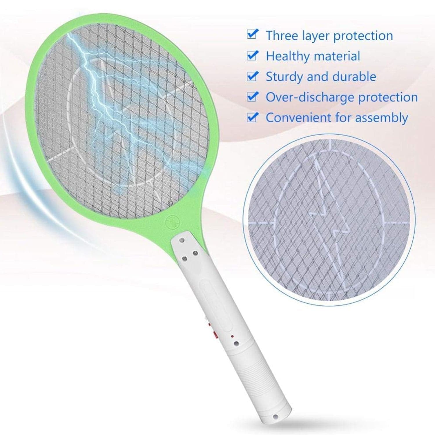 Rechargeable Mosquito Killer Racket Of Handheld Electric Fly Swatter With Cable (Quality Assured thumbnail 7