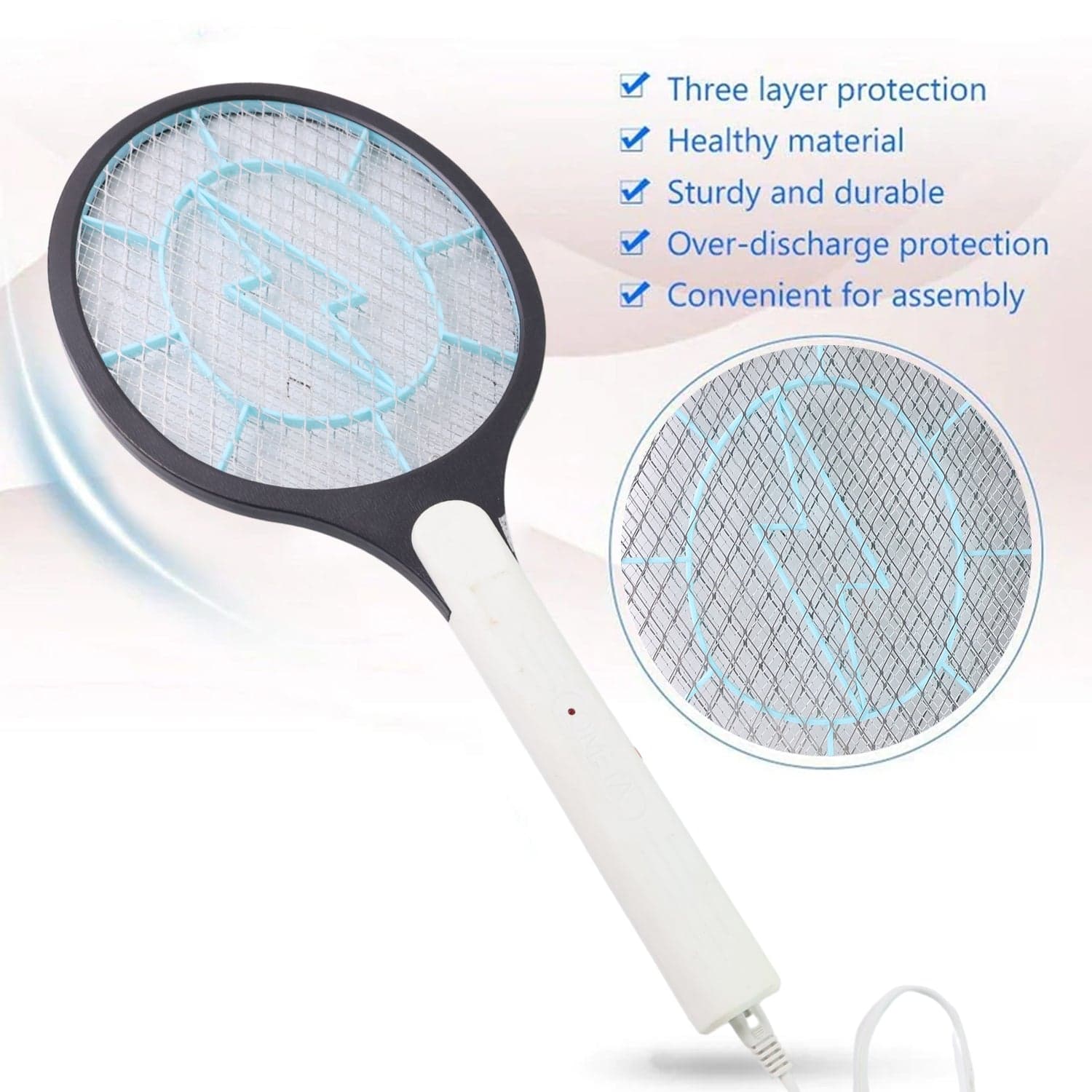 Rechargeable Mosquito Killer Racket of Electric Fly Swatter (1 Pc, Quality Assured) thumbnail 4