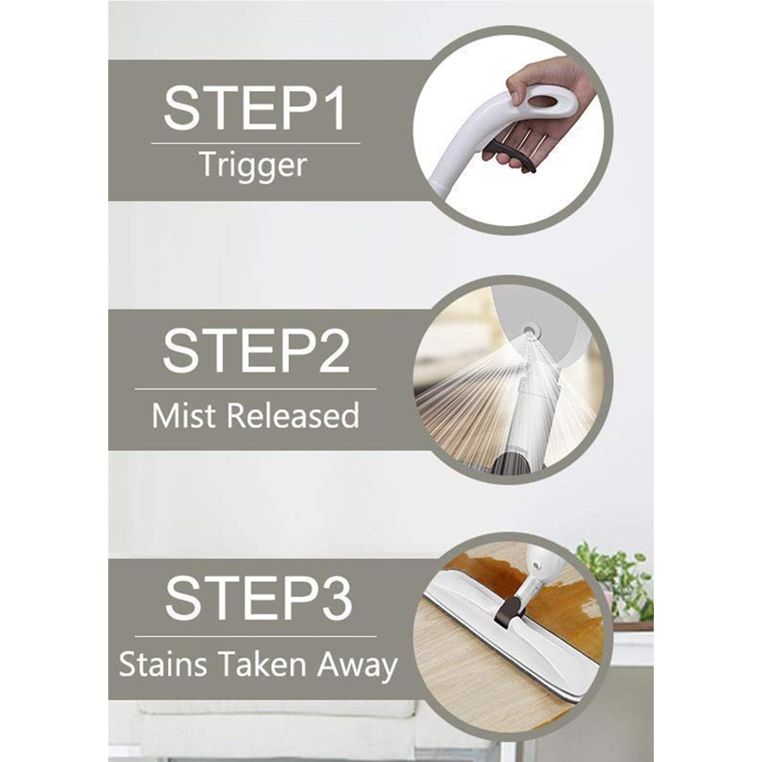 Floor Cleaning Spray Mop with Removable Washable Cleaning Pad thumbnail 7