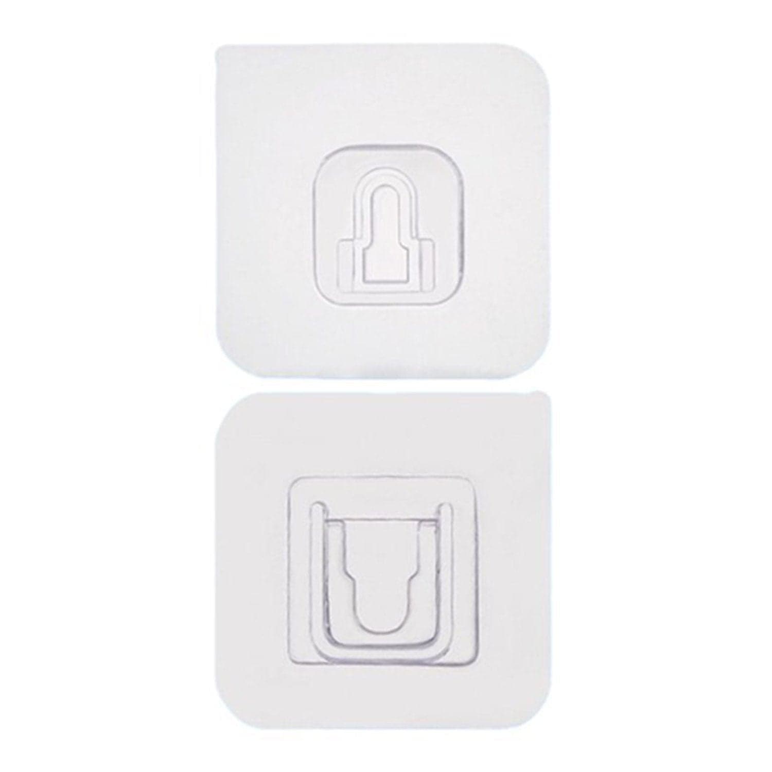 Adhesive Plastic Wall Hooks - Heavy Duty (1 Pair) thumbnail 4