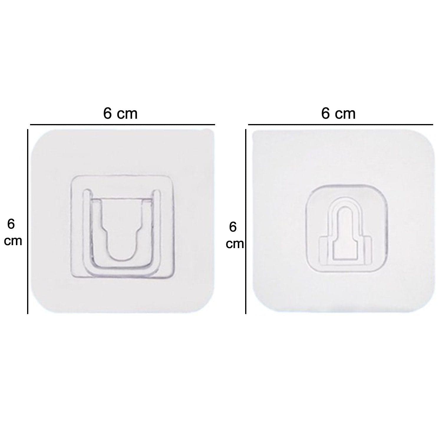 Adhesive Plastic Wall Hooks - Heavy Duty (1 Pair) thumbnail 5