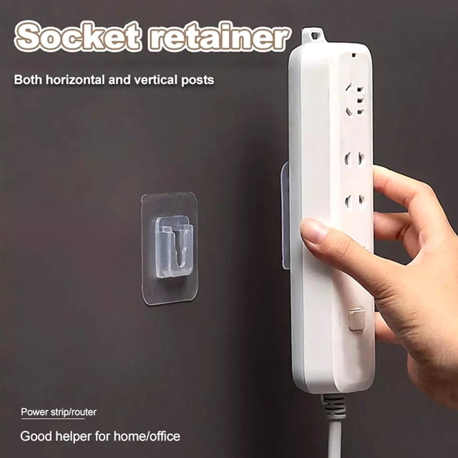 Adhesive Plastic Wall Hooks - Heavy Duty (1 Pair) thumbnail 6