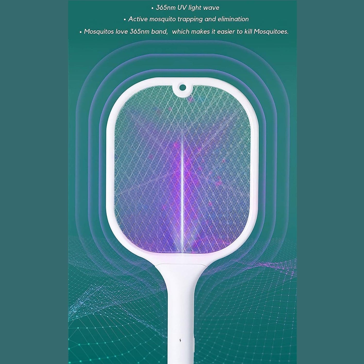Rechargeable Mosquito Killer Racket with UV Light & USB Charging Base thumbnail 7