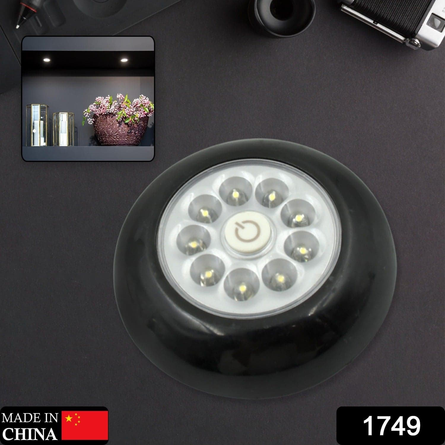 9 Led Touch Light Closet Light Battery Powered Stick-On Anywhere Puck Lights With New Strong Adhesive For Cabinet thumbnail 2