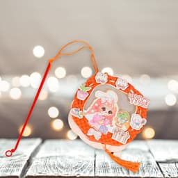 DIY Handmade Cartoon Paper Lanterns of Antique Hollow-Out LED Projection for Festival Decor