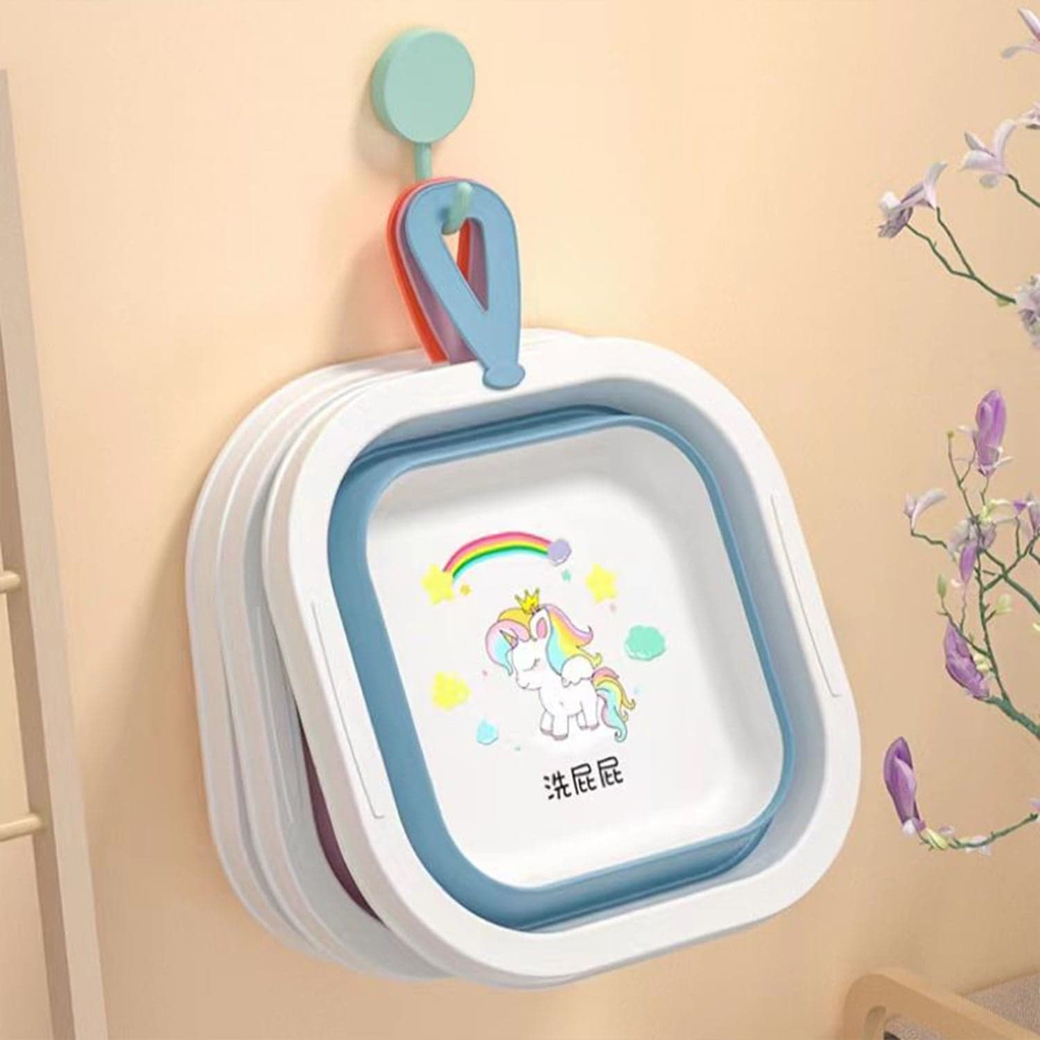 Space-Saving Foldable Baby Wash Basin, Lightweight & Easy to Clean for Home (28—28 Cm) thumbnail 5