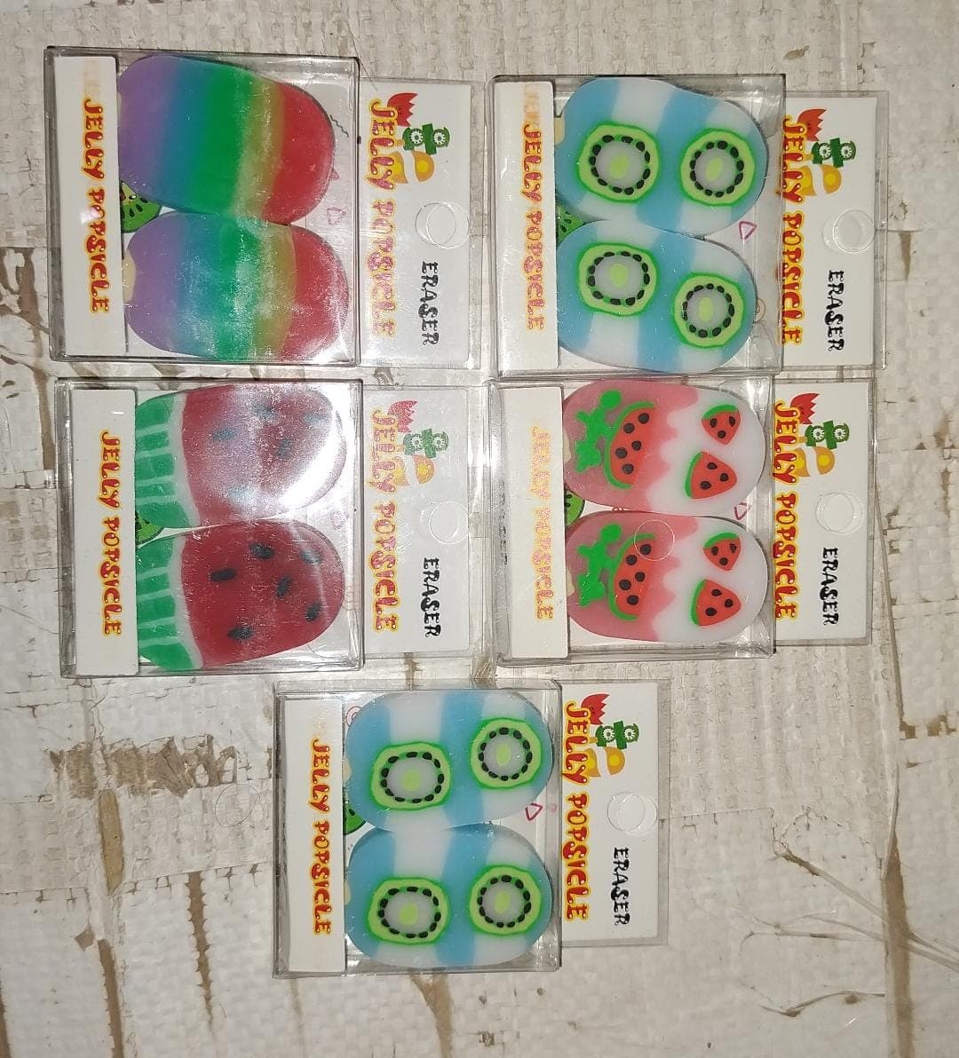 Jelly Popsicle Erasers of Cute & Fancy Mini Erasers for Kids (2 Pc Set, Mix Design) thumbnail 10