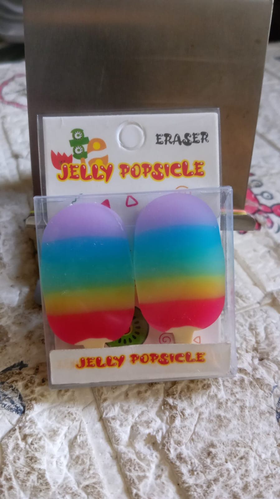 Jelly Popsicle Erasers of Cute & Fancy Mini Erasers for Kids (2 Pc Set, Mix Design) thumbnail 9