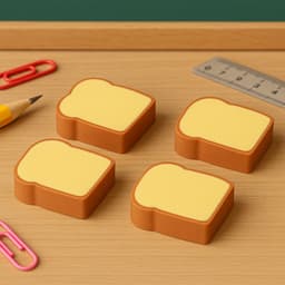 3D Toast Bread Shape Eraser For Kids