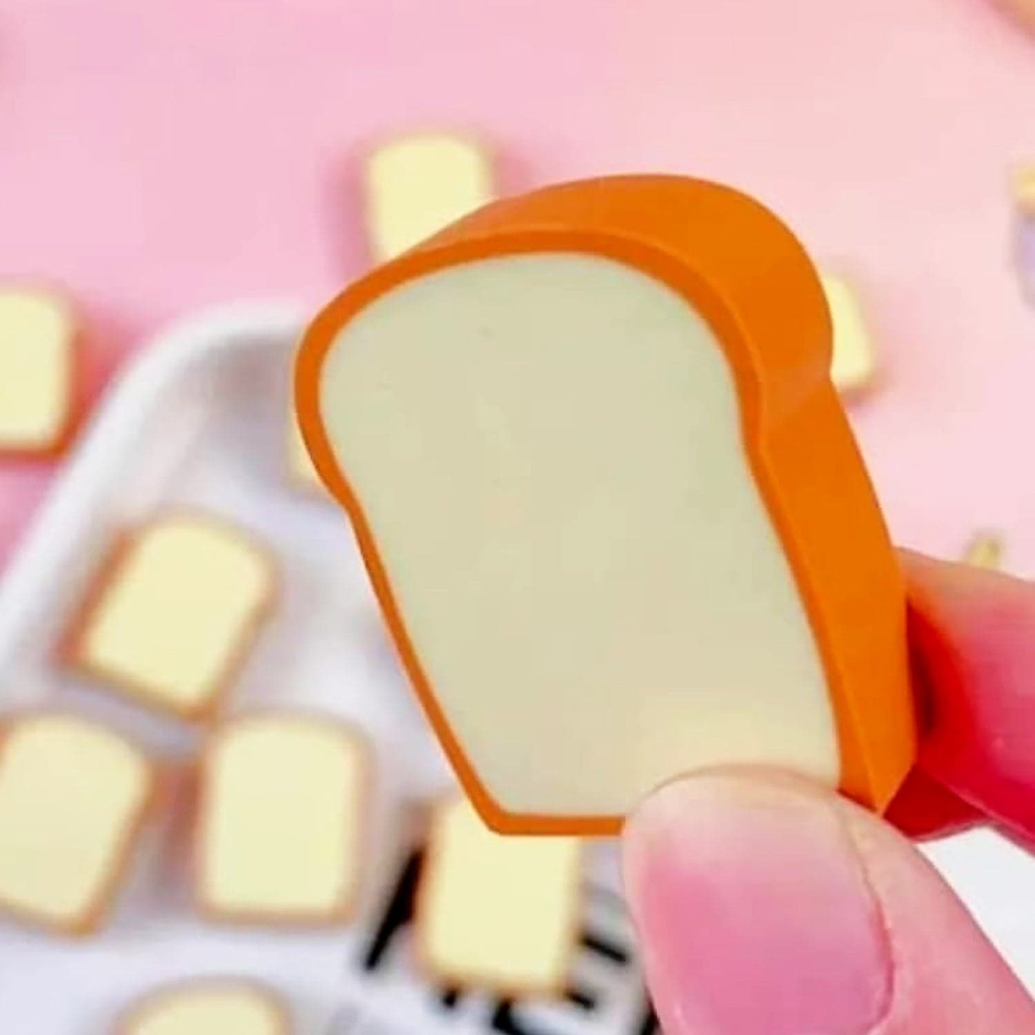 3D Toast Bread Shape Eraser For Kids thumbnail 8