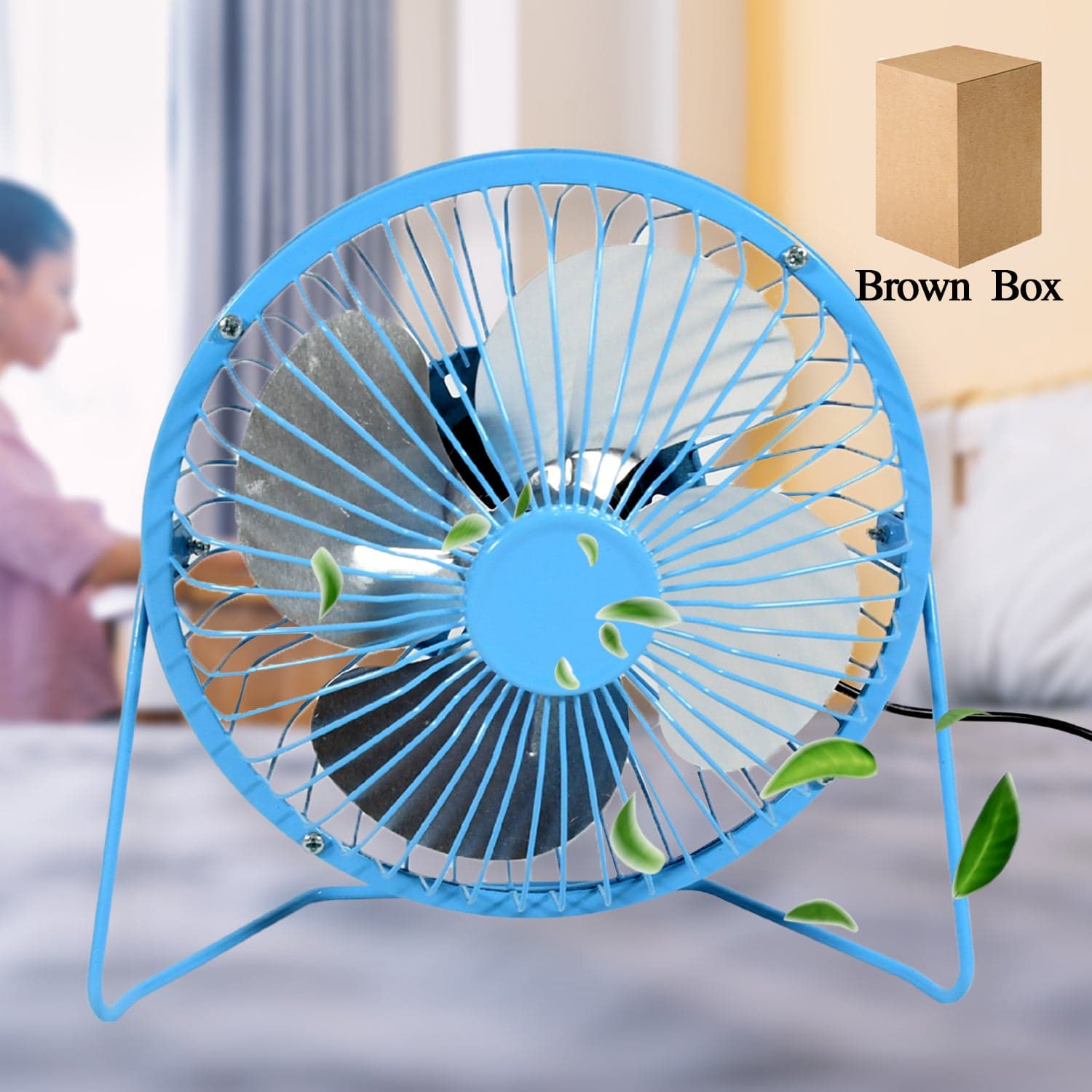 Usb Table Desk Personal Metal Electronic Fan, Compatible With Computers, Laptops, Student Dormitory, Suitable For Office, School Use (1 Pc) ID-17531 thumbnail 3