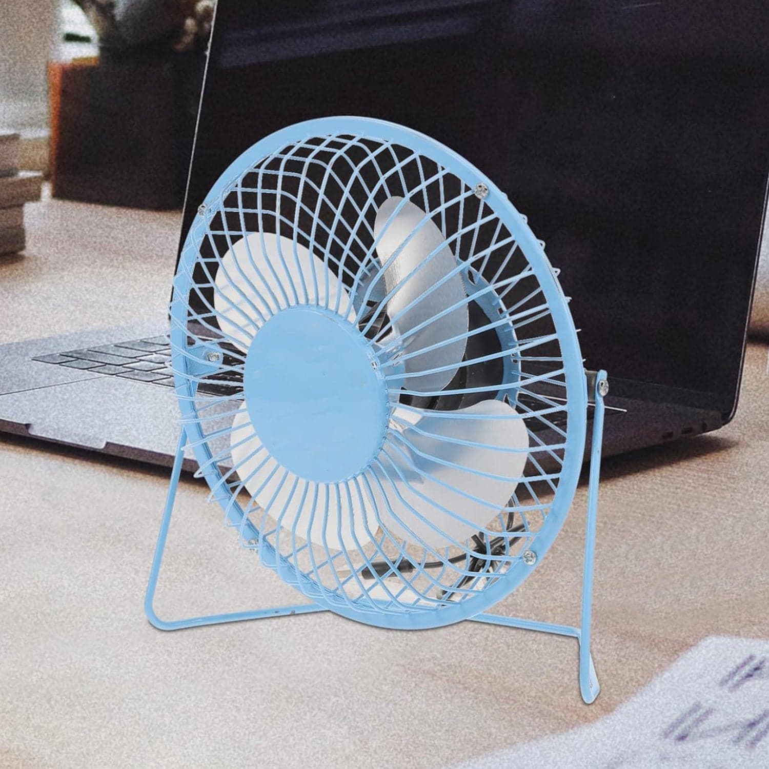 Usb Table Desk Personal Metal Electronic Fan, Compatible With Computers, Laptops, Student Dormitory, Suitable For Office, School Use (1 Pc) ID-17531 thumbnail 6