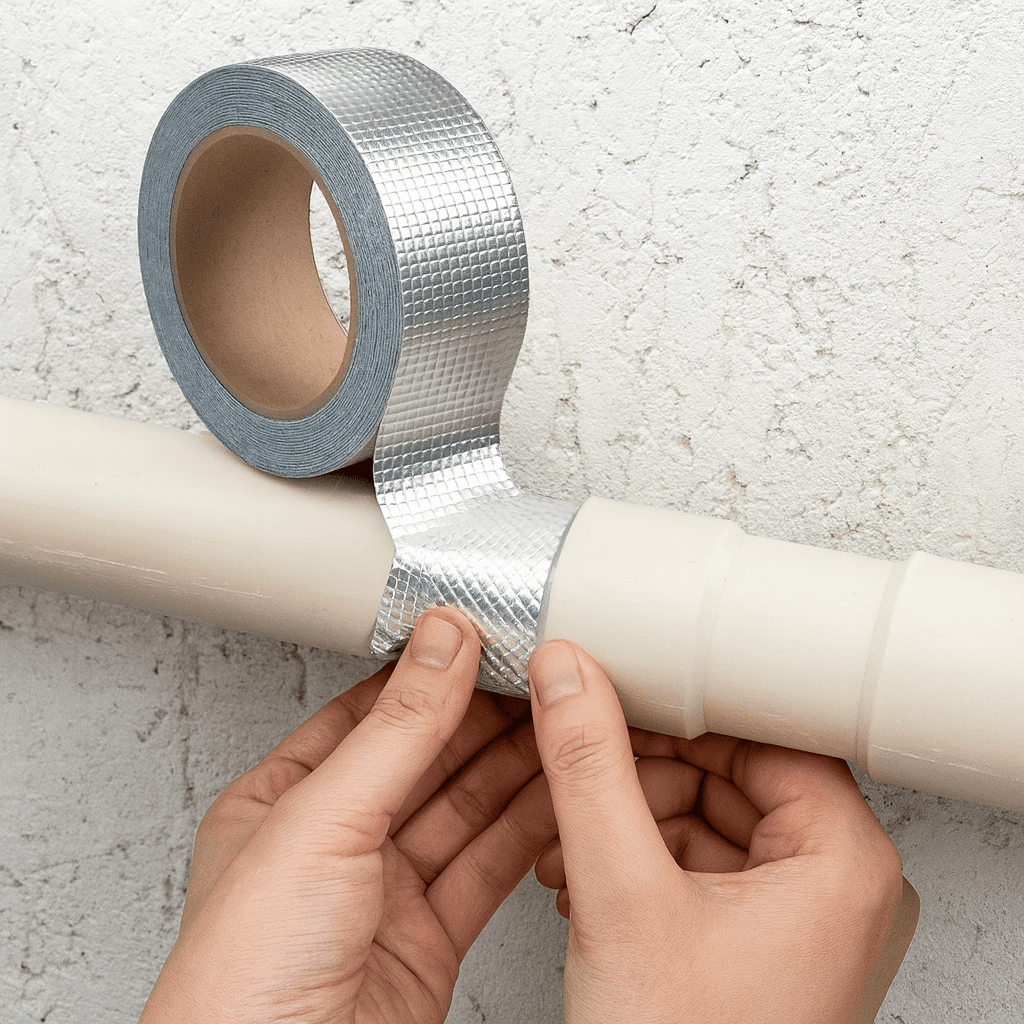Self-Adhesive Heat-Resistant Aluminum Foil Tape of High-Temperature Insulation Duct Roll (0.9mm) thumbnail 1