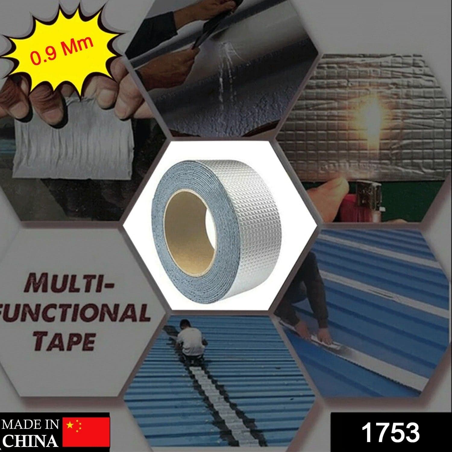 Self-Adhesive Heat-Resistant Aluminum Foil Tape of High-Temperature Insulation Duct Roll (0.9mm) thumbnail 2
