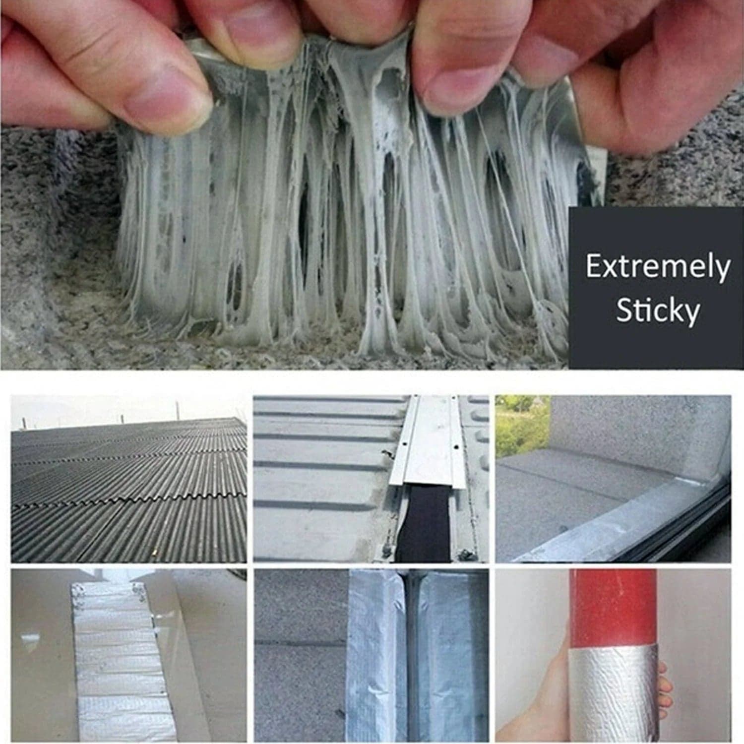 Self-Adhesive Heat-Resistant Aluminum Foil Tape of High-Temperature Insulation Duct Roll (0.9mm) thumbnail 5