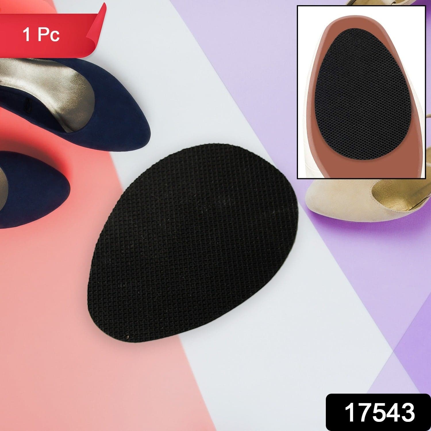 Non-Slip Shoe Pads, Rubber Shoe Sole Protector Pads, Self-Adhesive Shoe Grips Pads Stickers Non Skid For Ladies Shoes, High Heels, Boots thumbnail 2