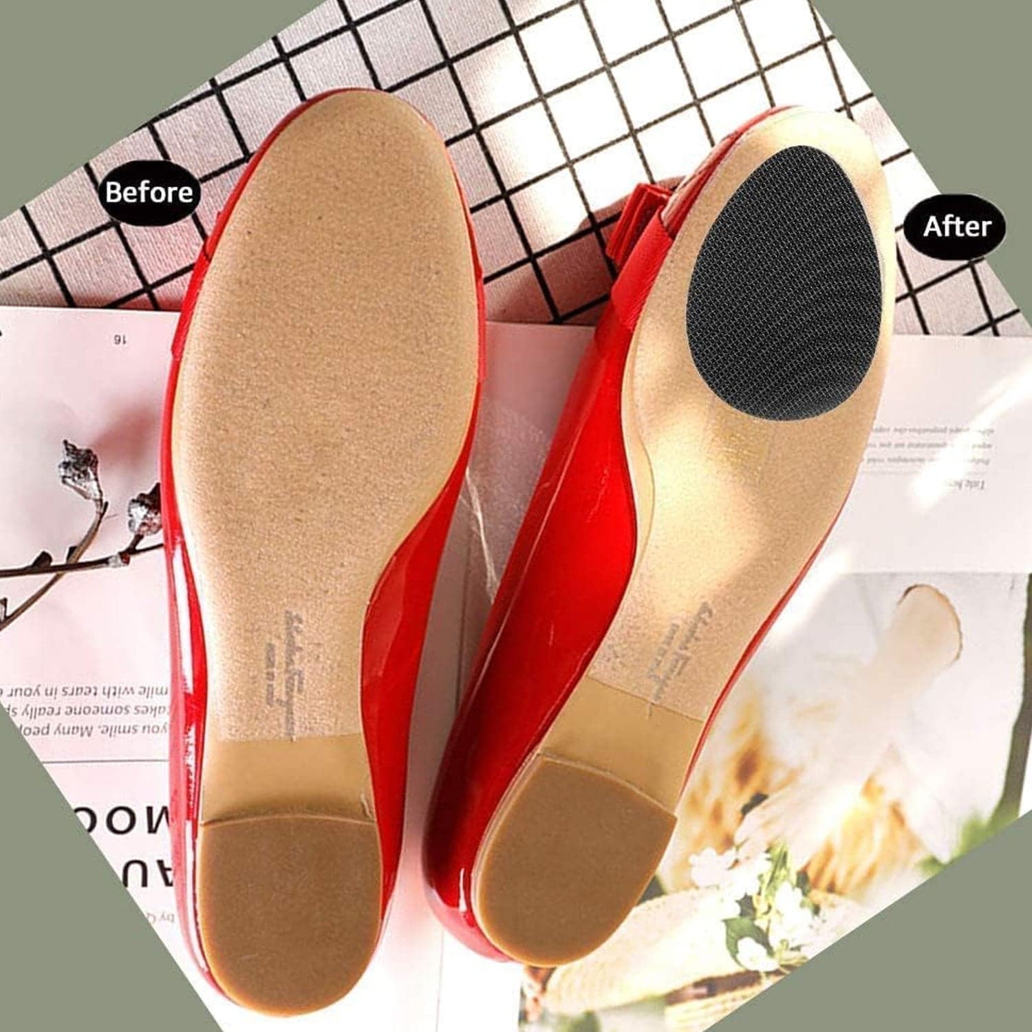 Non-Slip Shoe Pads, Rubber Shoe Sole Protector Pads, Self-Adhesive Shoe Grips Pads Stickers Non Skid For Ladies Shoes, High Heels, Boots thumbnail 3