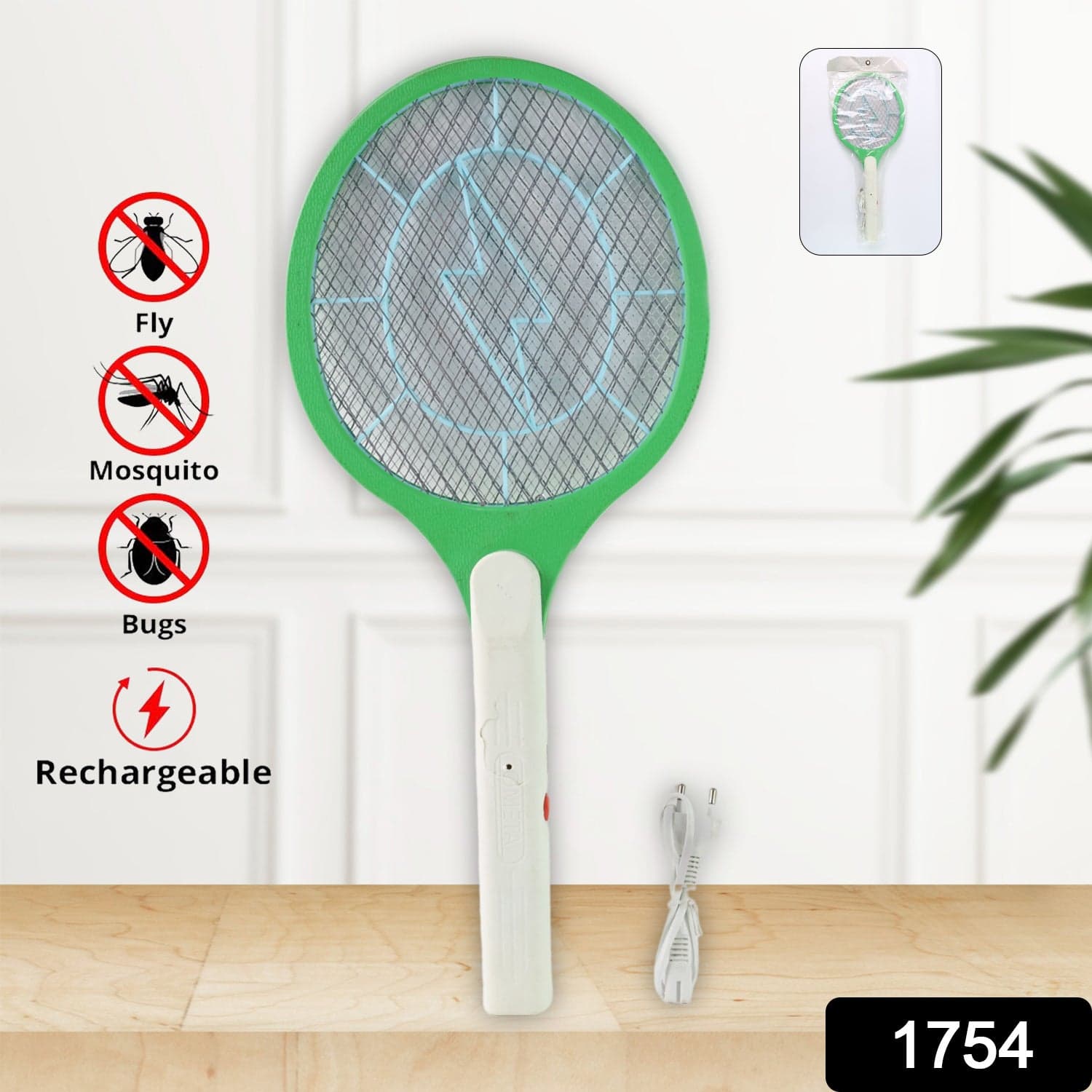 Mosquito Killer bat Electric Rechargeable swatter Killing Racket / Zapper Insect Killer thumbnail 2
