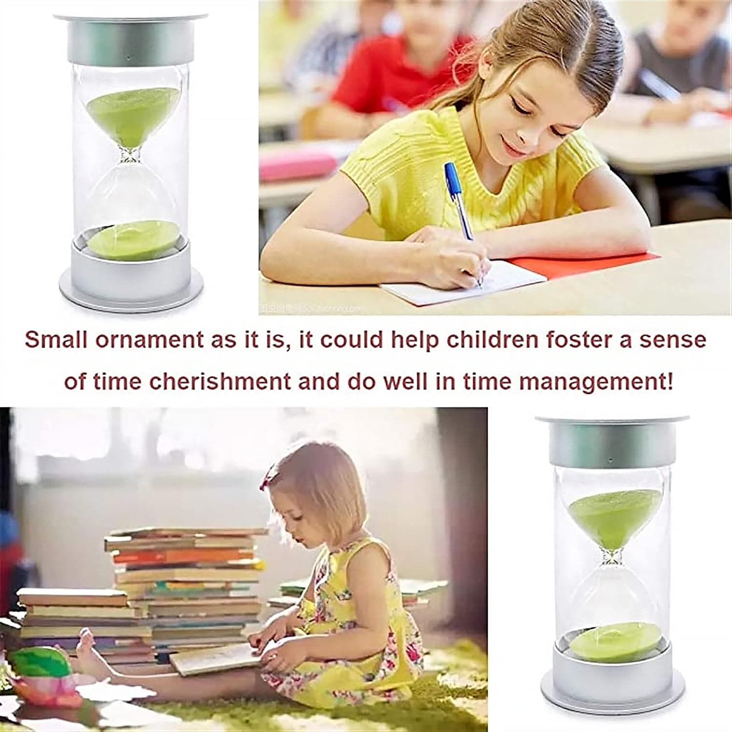 45-Minute Green Sand Timer of Hourglass Time Management Tool for Classroom & Games (Color : Green) thumbnail 5