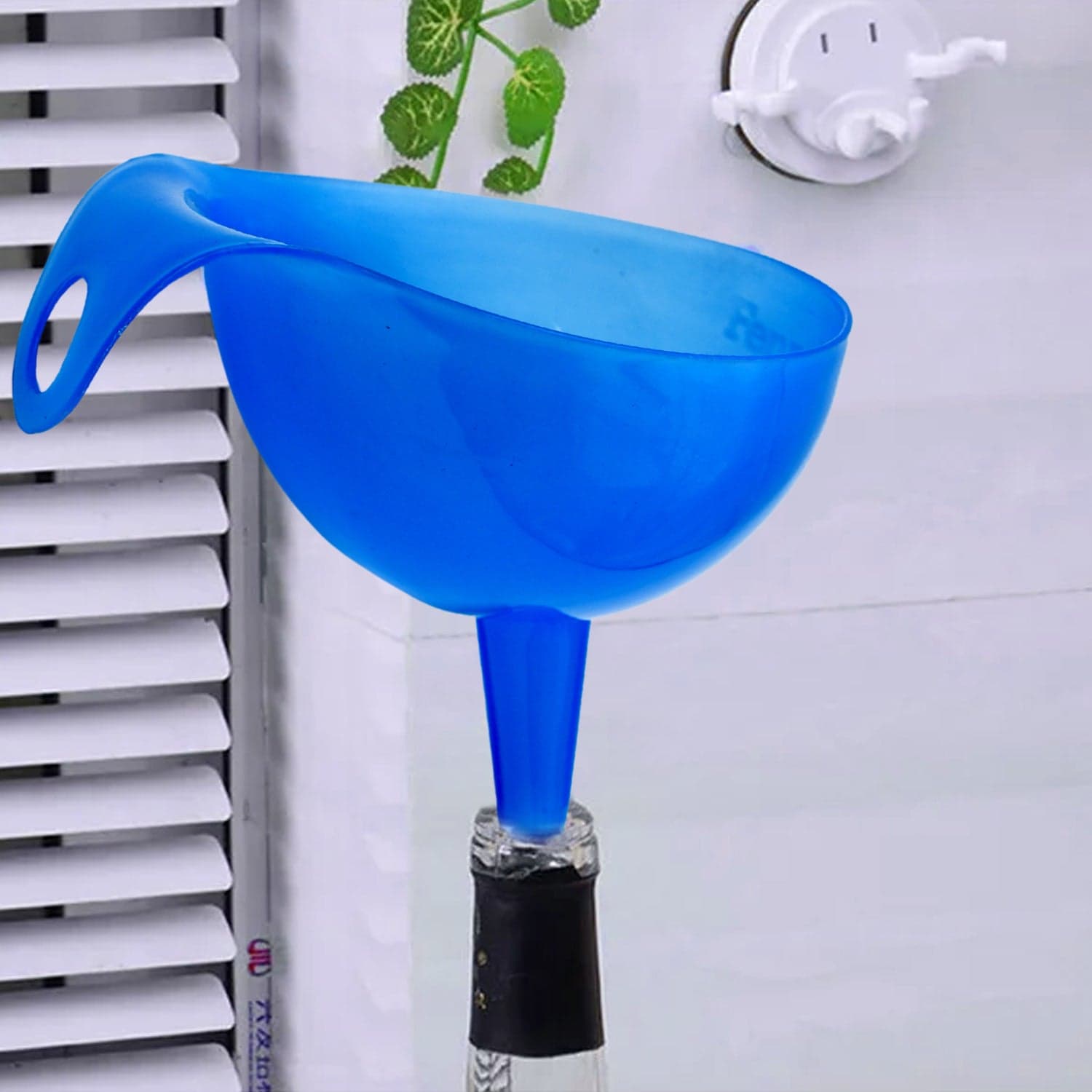 Plastic Funnel For Pouring Oil, Sauce, Water, Juice Cooking Oil, Powder, Small Food-Grains Food Grade Plastic Funnel (1 Pc) thumbnail 5