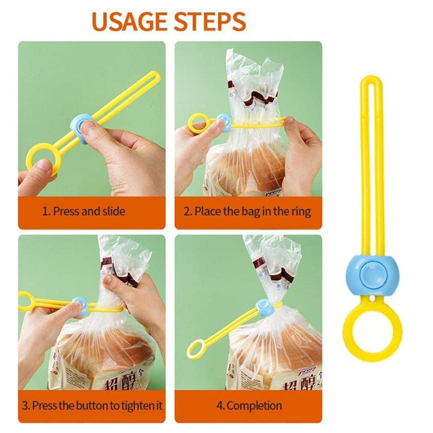 Food Bag Sealing Clips - Multi-Purpose Reusable Organizers for Kitchen & Home (1pc) thumbnail 6