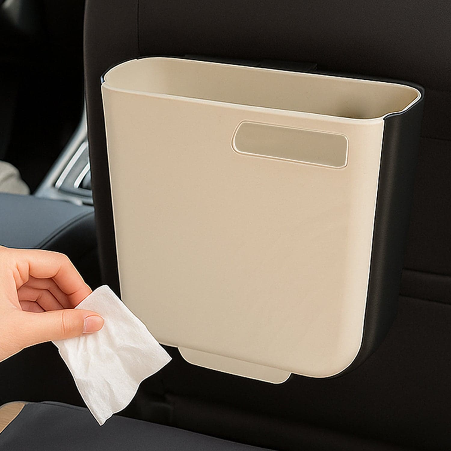 Portable Collapsible Hanging Trash Can for Kitchen & Car thumbnail 5