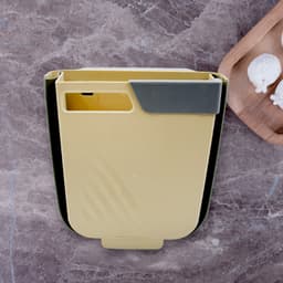 Foldable Hanging Trash Can of Space-Saving Waste Bin for Kitchen, Bathroom & Car