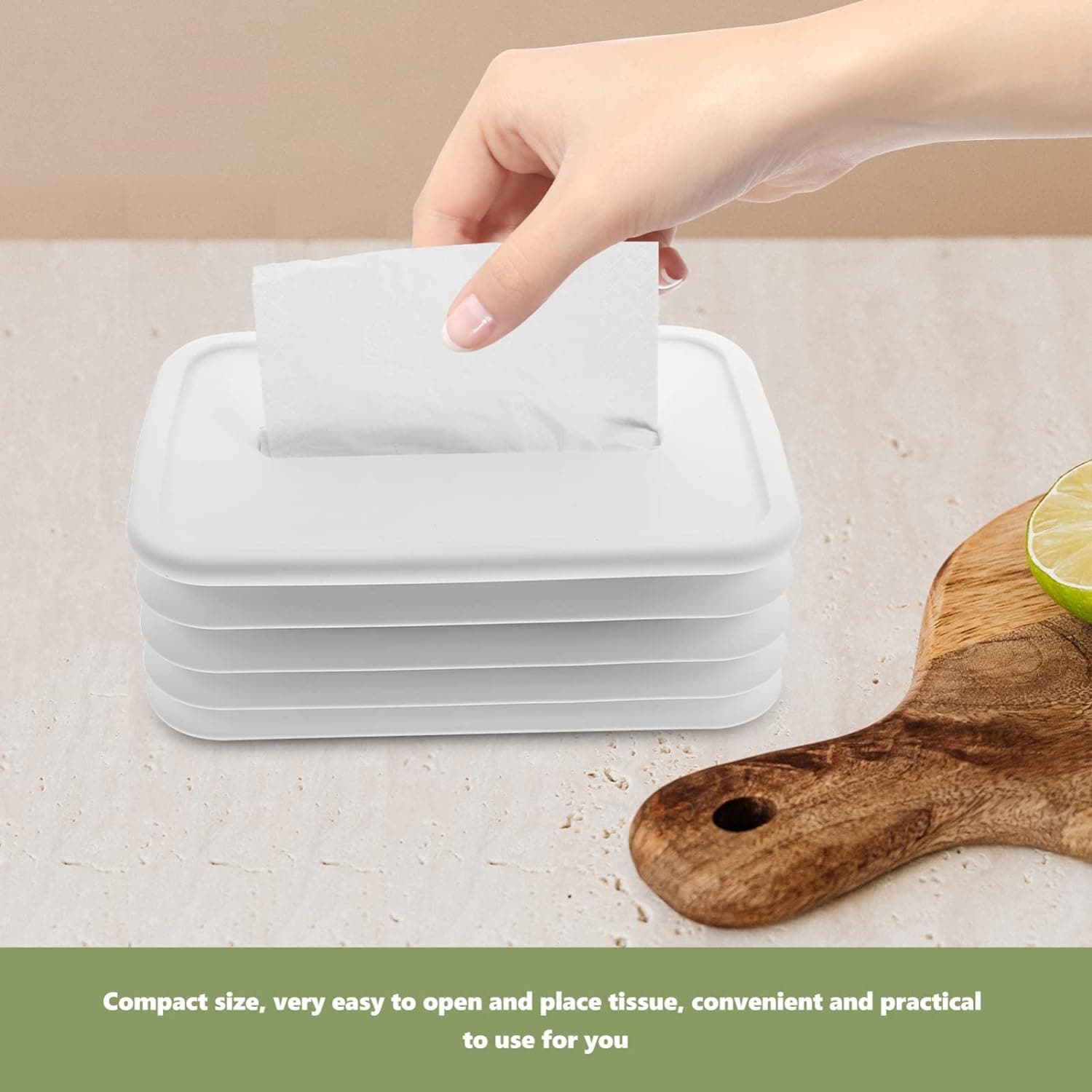 Simple Silicone Tissue Holder Of Cube/Cylinder Tissue Box For Bathroom thumbnail 10