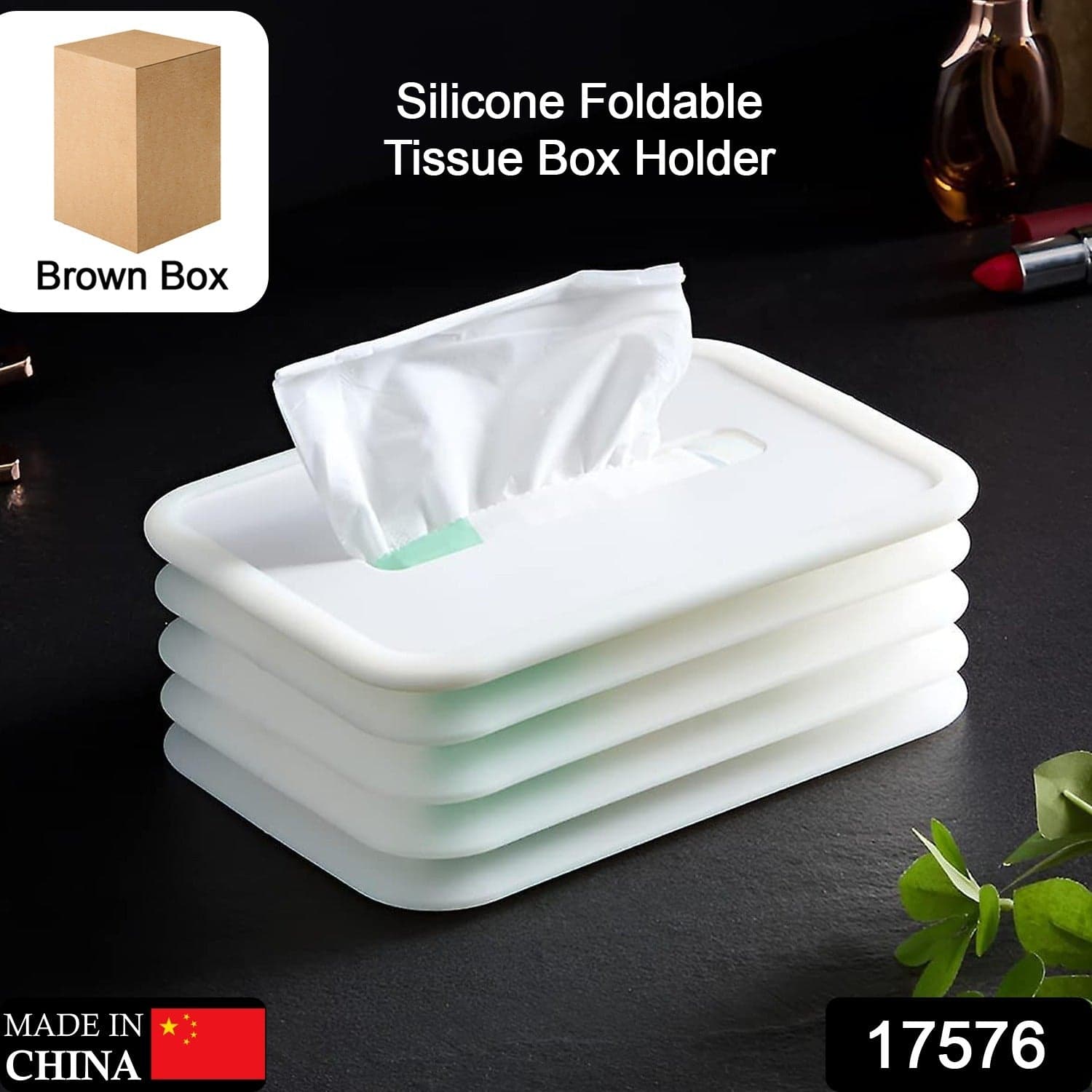 Simple Silicone Tissue Holder Of Cube/Cylinder Tissue Box For Bathroom thumbnail 2