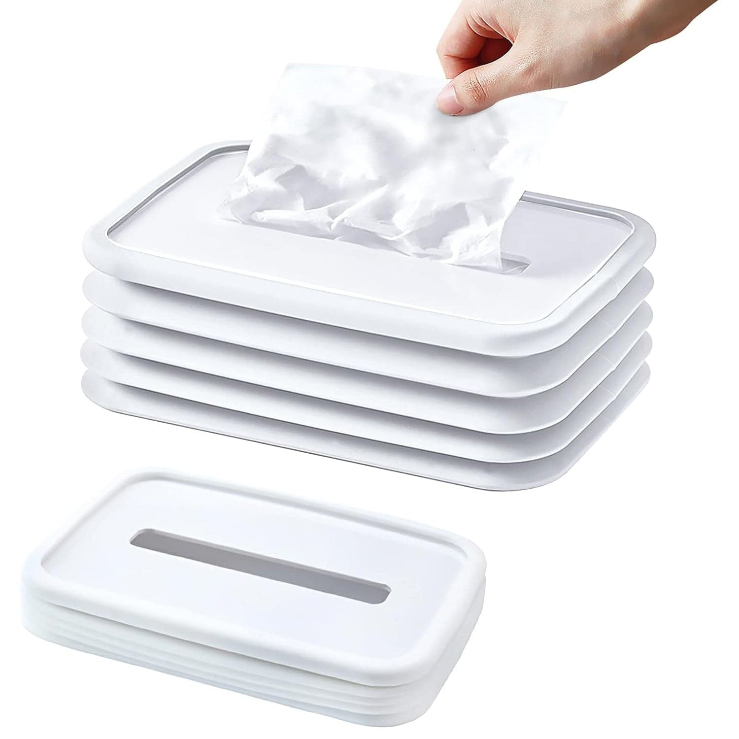 Simple Silicone Tissue Holder Of Cube/Cylinder Tissue Box For Bathroom thumbnail 4