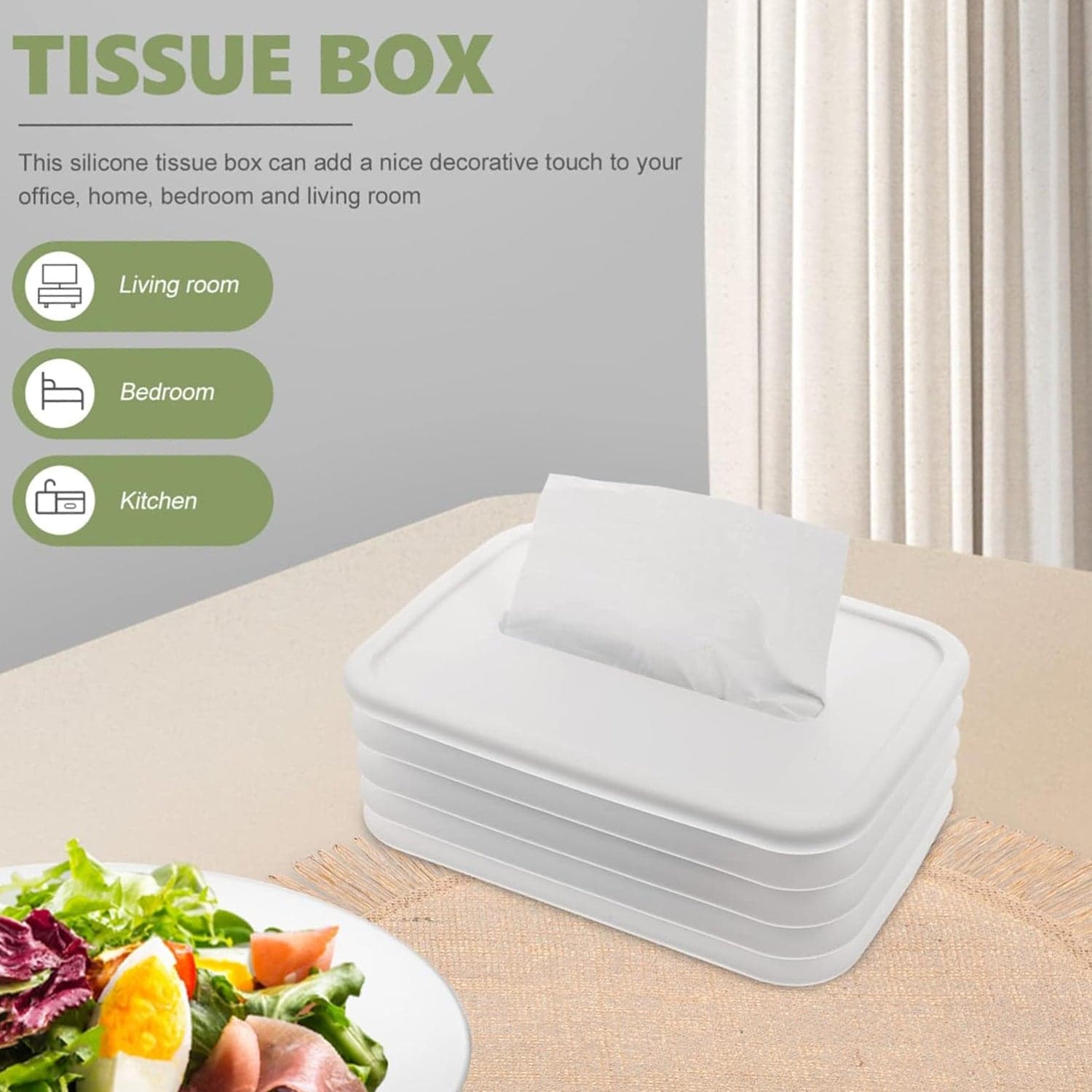 Simple Silicone Tissue Holder Of Cube/Cylinder Tissue Box For Bathroom thumbnail 5