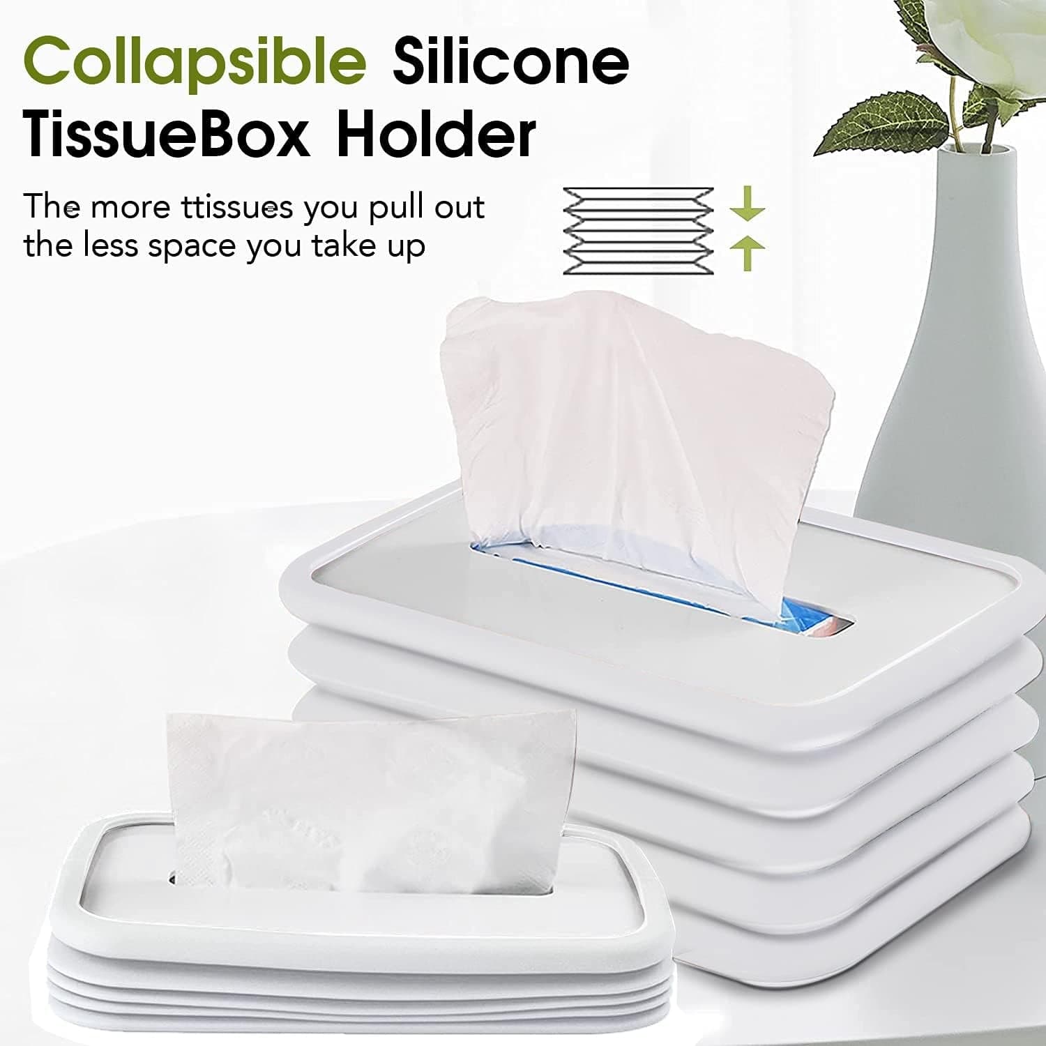 Simple Silicone Tissue Holder Of Cube/Cylinder Tissue Box For Bathroom thumbnail 6