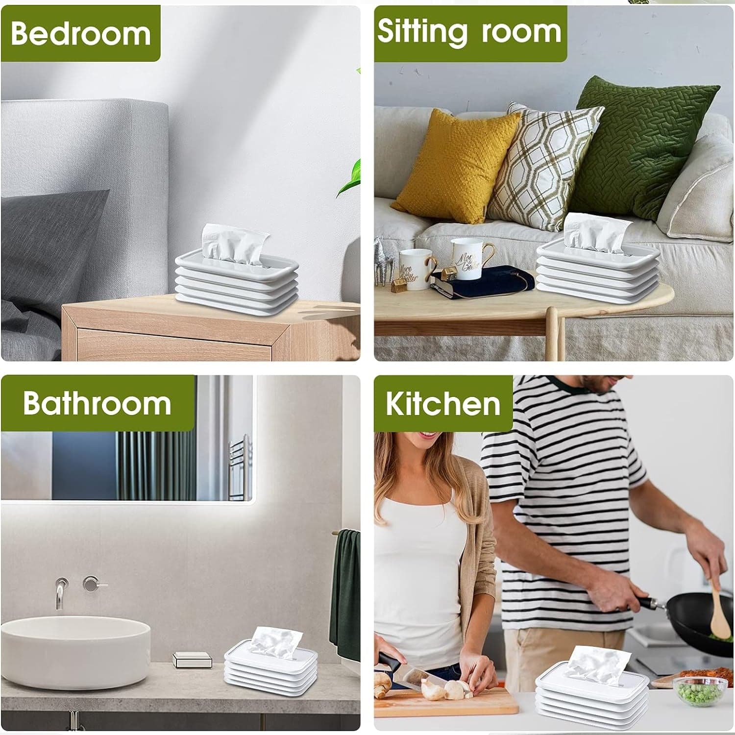 Simple Silicone Tissue Holder Of Cube/Cylinder Tissue Box For Bathroom thumbnail 7