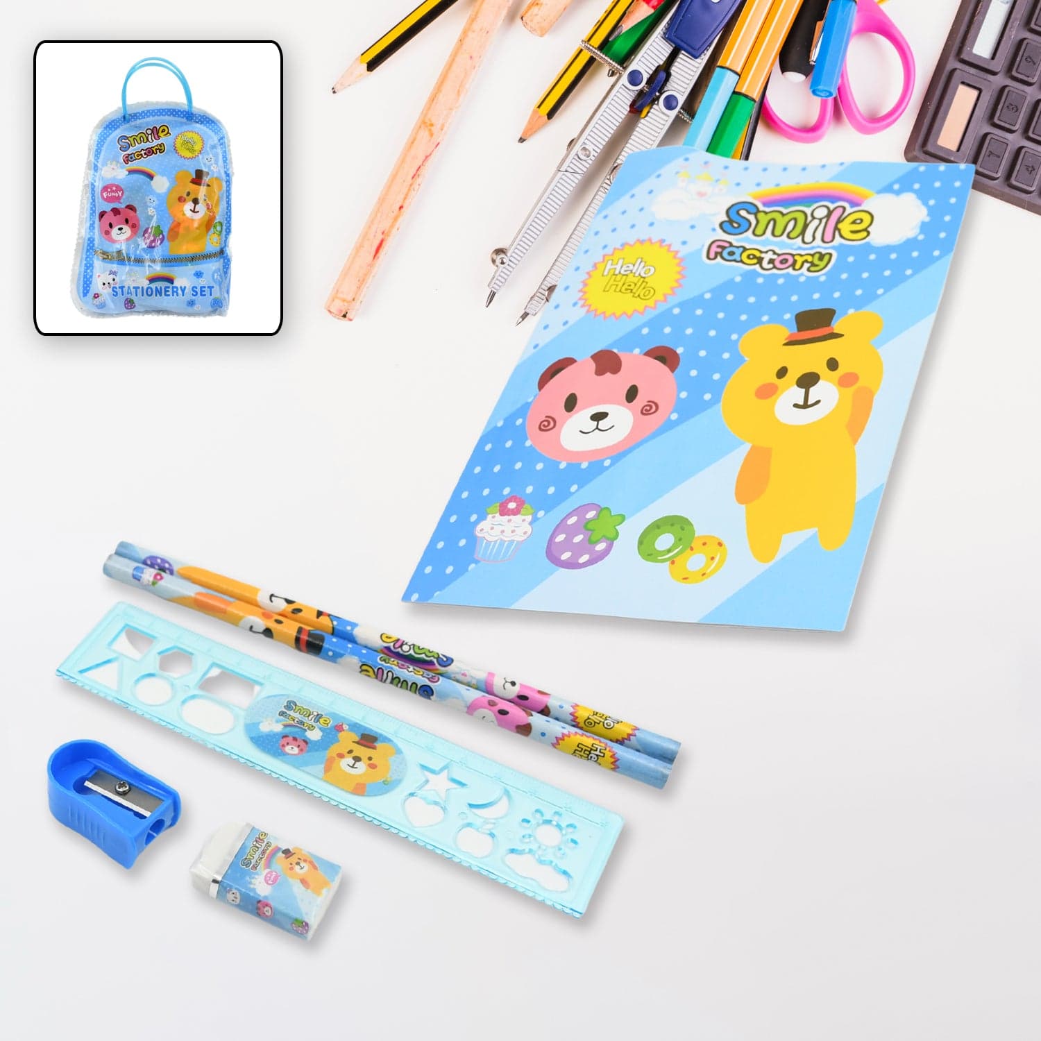 Stationery Kit for Kids - Stationery Set (6 Pcs Set / Mix Design) thumbnail 2