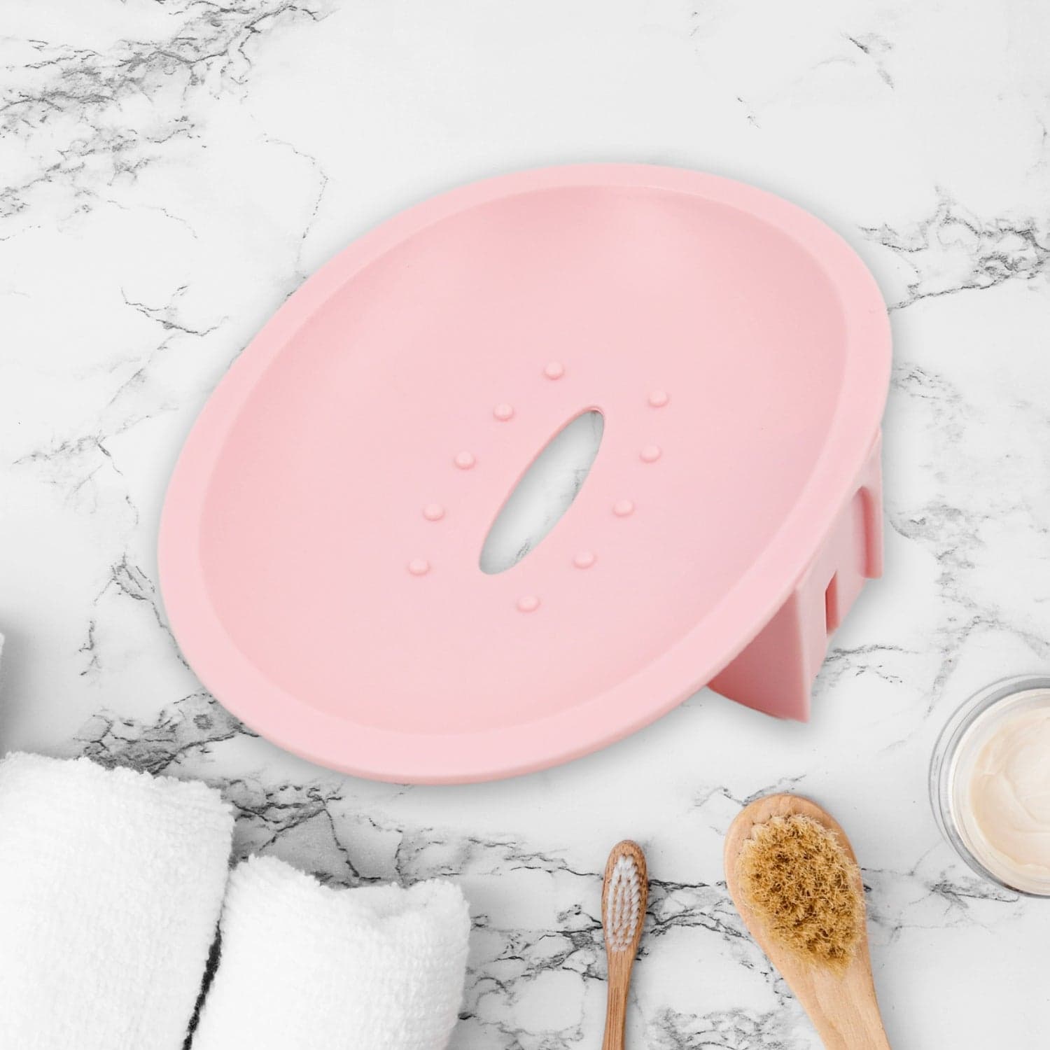 Wall Mounted 1 Layer Soap Holder With Hook Self Adhesive Plastic Soap Holder With Hook For Bathroom Kitchen Sink And Wash Basin  thumbnail 3