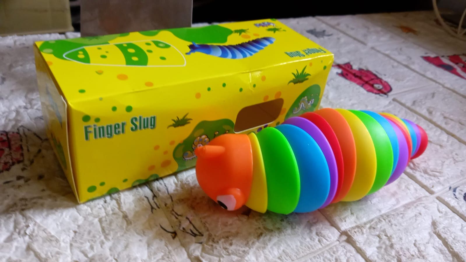3D Rainbow Color Plastic Slug Fidget Toys thumbnail 11