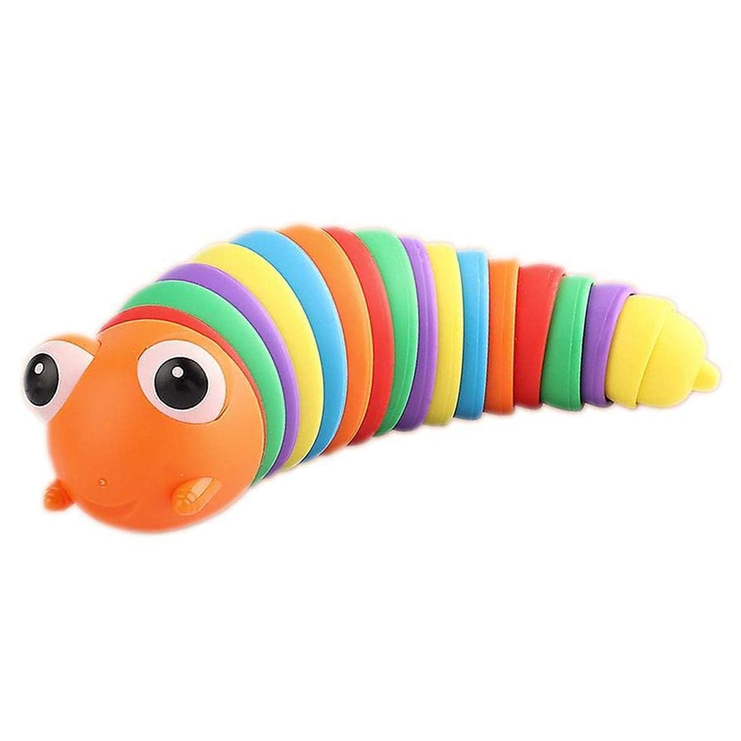 3D Rainbow Color Plastic Slug Fidget Toys thumbnail 4