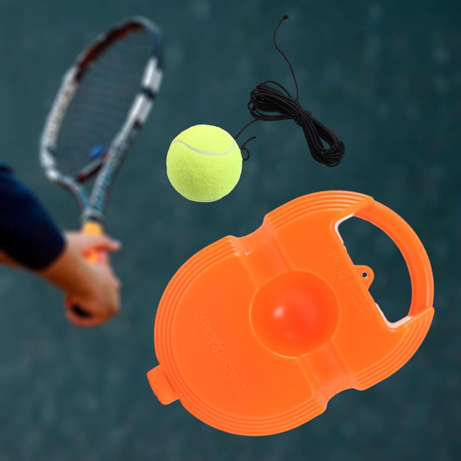 Tennis Trainer Rebound Ball With String, Convenient Tennis Training Gear, Tennis Practice Device Base For Kids Adults thumbnail 6